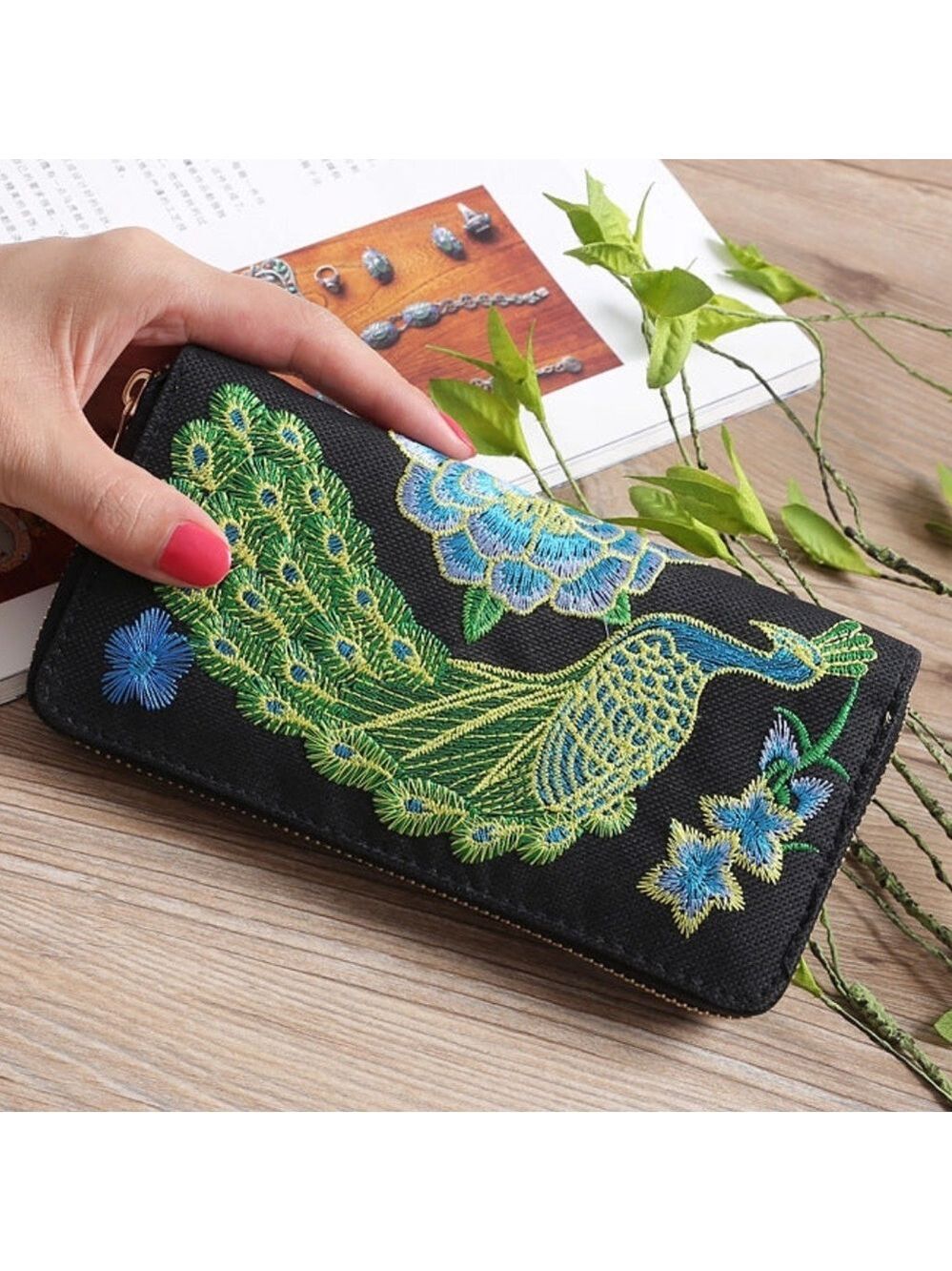 Artisan Embroidered Wallets - Colors & Styles Available - Picture 5 of 16
